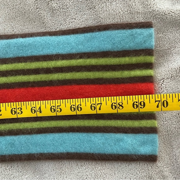 ARMAND DIRADOURIAN 100% Cashmere Striped Scarf Luxury Soft Warm - Picture 11 of 11